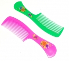 Расческа женская с ручкой, с цветочками 532