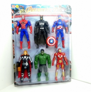 Набор героев из серии "Avengers" на картоне 6 шт. 1166А