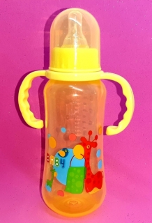 Бутылочка детская ХМ011, цветная (280 мл)