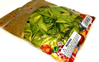 Шарики надувные хромированные, золотисто-зеленые 50 шт. 30087