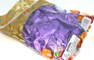 Шарики надувные хромированные, фиолетовые 50 шт. 30087