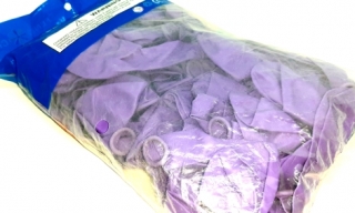 Шарики надувные фиолетовые плотные 100 шт. 46119/51134