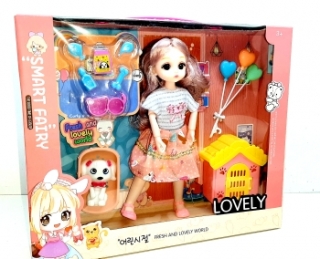 Кукла "Lovely" в коробке 931 (с питомцем)