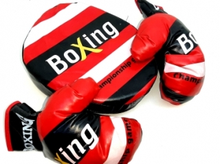 Перчатки боксерские с лапой 666-703 (Boxing)
