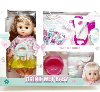 Кукла "Drink Wet Baby" в коробке НХ332-24/2072477 (с горшком)