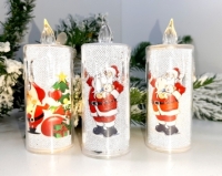 Свеча светящаяся 10,5 см. (с рисунком) W47-8