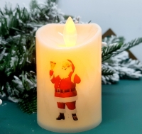 Свеча светящаяся 8 см. SAN-031 (c наклейкой)