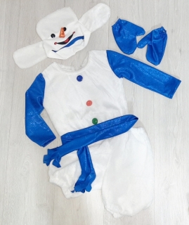 Костюм новогодний "Снеговик" р-р 28-34 (с цветными пуговицами)