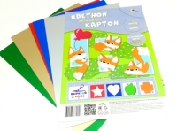 Картон цветной А4 6 л. 6 цв. С2464-13 (Апплика)