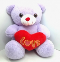 Медведь цветной с сердцем "Love" 35 см.