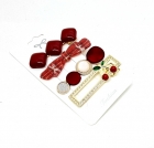 Уточки для волос на картоне 4/5 шт, в ассортименте 