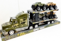 Машина автовоз LH338J-6 (военный 2 джипа + 2 квадрацикла)