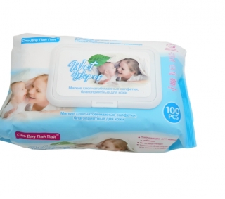 Салфетки влажные "Wet Wipes" 100 шт.