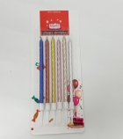 Свечи для торта 6 шт.(17), тонкие хромированные Свечи для торта 6 шт.(17), тонкие хромированные