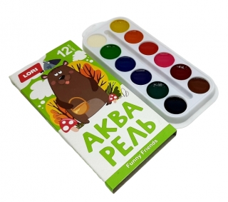Краски акварельные "Fanny Friends" 12 цв. Акпф-003 (Lori)