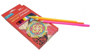 Карандаши цветные 24 цв. 6558 (Qazaq бренд)
