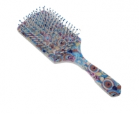 Массажка квадратная с пластиковыми зубчиками., с цветами 2190/8586-2424 Qian