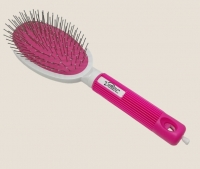 Массажка овальная с металлическими зубчиками, белая 9551SHMR Color Buterfly