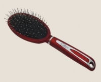 Массажка овальная с металлическими зубчиками, цветная 9551SHFT Color Buterfly