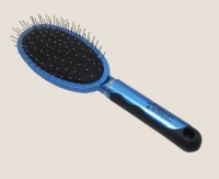 Массажка овальная с металлическими зубчиками, цветная 9551SHP Color Buterfly