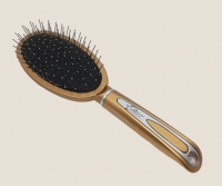 Массажка овальная с металлическими зубчиками, цветная 9551SDFP Color Buterfly