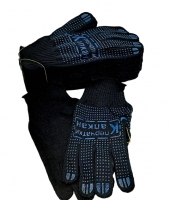 Перчатки рабочие х/б 10 пар ( черные,Капкан)