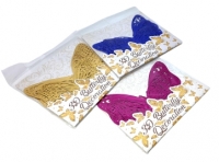 Наклейки "Бабочки 3D" 12 шт. (Хромированные)