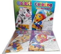 Раскраска с мелками 8 л. ВК3632 (6 мелков)