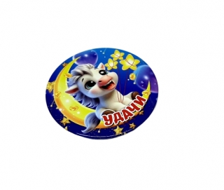 Магнит "Лошадка" S-9 (металлический, круглый)