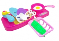 Набор посуды в сеточке 17086А (с плитой)