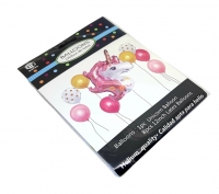 Шарики надувные  в наборе 9 шт.(1 фольга+8 надувн. Единорог)