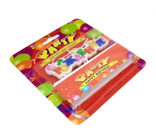 Свечи для торта 2 шт.(Р1) ,С днем рождения.