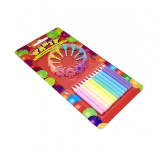 Свечи для торта 12 шт.,маленькие пастельные.