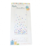 Свечи для торта 10 шт.(36-23), белые с цветными крапинками