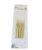 Свечи для торта 6 шт. (36-26), тонкие спиральки ,золотистобелые