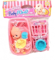 Пупс " Lovely Baby World" в пакете 520-208 (с ванной)