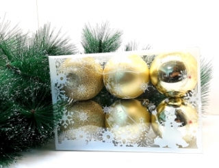 Шары 8 см. 3 вида в блистере 6 шт. HM-117