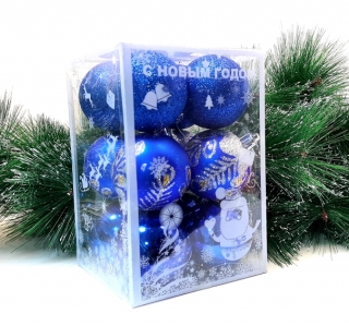 Шары 5 см. 3 вида в блистере 12 шт. W6-2