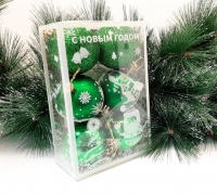 Шары 8 см.3 вида в блистере6 шт.W10