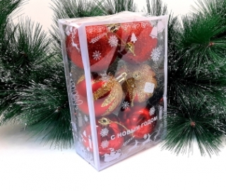 Шары 6 см. 3 вида в блистере 6 шт. W1