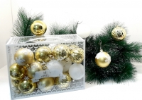 Шары 5 см. 4 вида в блистере 24 шт.W-25