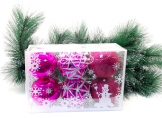 Шары 8 см. 3 вида в блистере 6 шт. HM-112