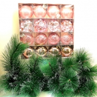 Шары 8 см. 4 вида в коробке 16 шт. W-49