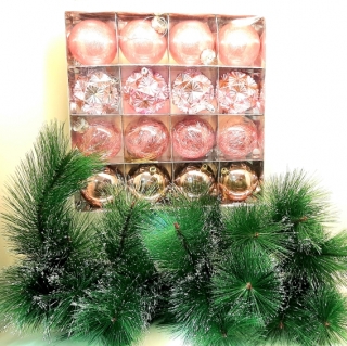 Шары 8 см. 4 вида в коробке 16 шт. W-49