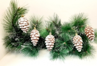 Шишки со снегом в блистере 5 шт.W-40