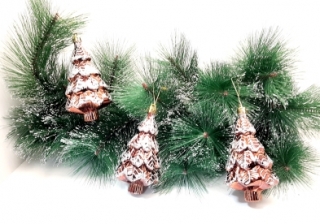 Елочки со снегом в блистере 3 шт. W-47