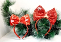 Ободок красный с бантом 2653-01/10