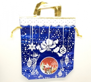 Мешок для подарков 30*34 ТТ-52 (блестящий с ручками)