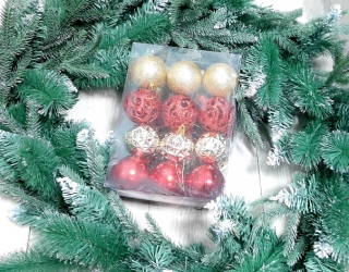 Шары 6 см.4 вида в блистере 24 шт. F-28