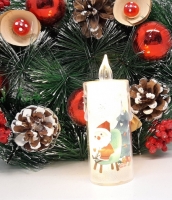 Свеча светящаяся 12 см. W47-9 (c рисунком)